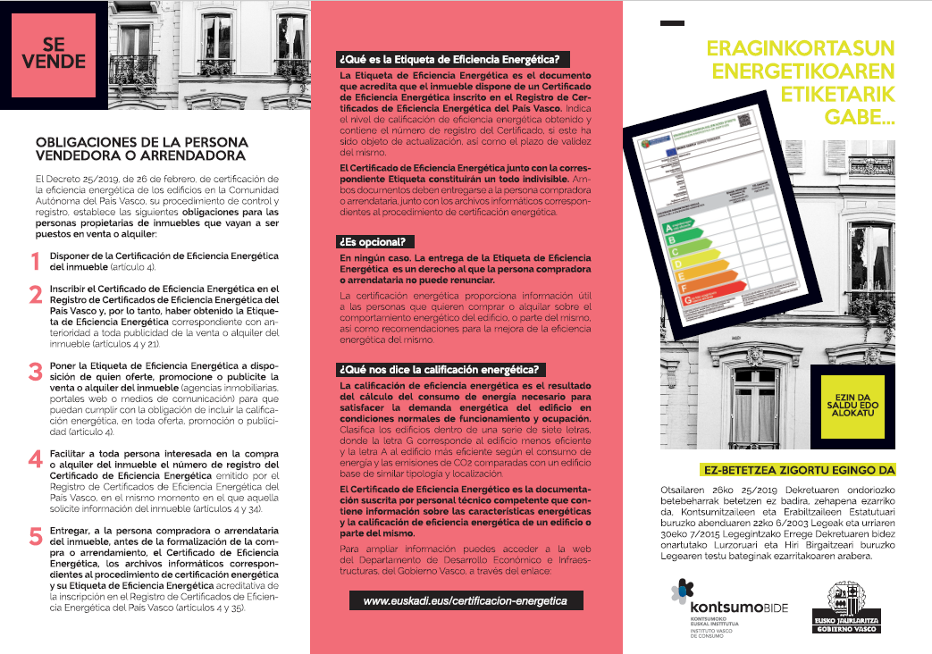 Portada blog. Dudas sobre Certificado Energético. eica agencia inmobiliaria Donosti